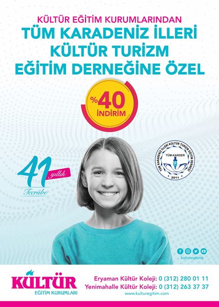 KÜLTÜR EĞİTİM KURUMLARINDA ÜYELERİMİZE %40 ORANINDA ÖZEL İNDİRİM